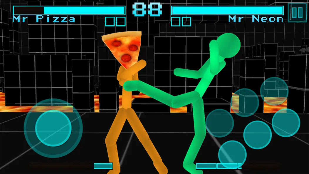 Мод Stickman Fighting Neon Warrior — Безлимитные деньги и оружие, скачать APK — скриншот 4
