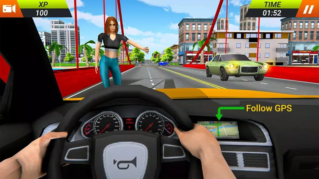 Modern Taxi Car Glory Driving бесплатно на Андроид — мод: Безлимитные деньги и открыты все машины — скриншот 1 Modern Taxi Car Glory Driving бесплатно на Андроид — мод: Безлимитные деньги и открыты все машины — скриншот 1