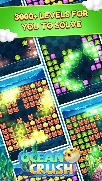 Скачать Ocean Crush-Matching Games последней версии — Безлимитные ходы и бустеры — скриншот 2