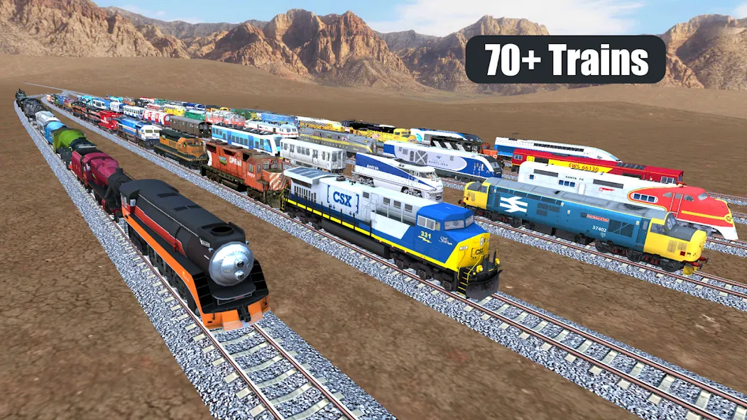 Train Sim взлом на Андроид — Безлимитные деньги и все поезда — скриншот 1