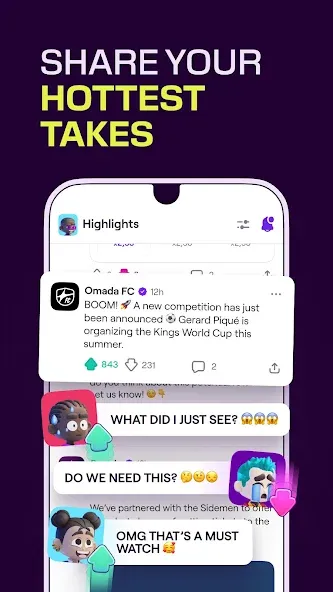 Omada - Make Sport Social бесплатно на Андроид — мод: Социальный спорт без ограничений — скриншот 5
