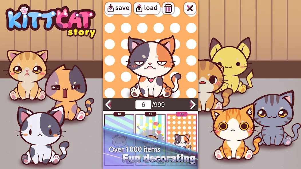 KittCat Story : Cat Maker MOD APK: Безлимитные монеты и все предметы — скриншот 4
