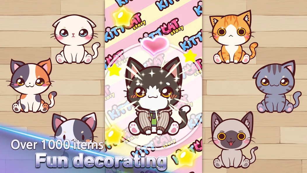 KittCat Story : Cat Maker MOD APK: Безлимитные монеты и все предметы — скриншот 5