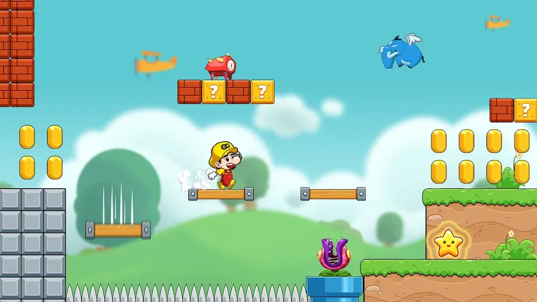 Скачать Bean's World Super: Run Games мод — Без рекламы и все уровни — скриншот 1