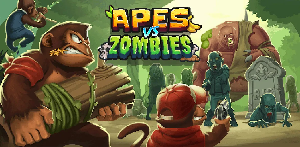 Скачать мод Apes vs. Zombies — Безлимитные ресурсы и усиленные обезьяны — скриншот 1