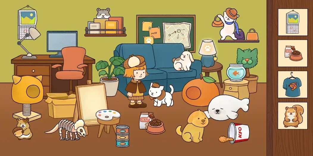 Find Hidden Cats—Detective Mio мод на Андроид: Все коты легко находятся — скриншот 5 Find Hidden Cats—Detective Mio мод на Андроид: Все коты легко находятся — скриншот 5