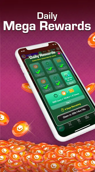 Скачать взлом Carrom Blitz: Win Rewards — Безлимитные награды и монеты — скриншот 4