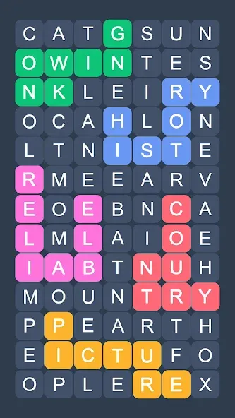 Скачать Word Search - Evolution Puzzle на Андроид с модом — Без рекламы и все уровни открыты — скриншот 3