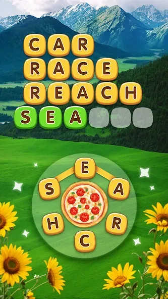 Word Pizza - Word Games на телефон — скачать мод: Безлимитные подсказки и монеты — скриншот 1 Word Pizza - Word Games на телефон — скачать мод: Безлимитные подсказки и монеты — скриншот 1