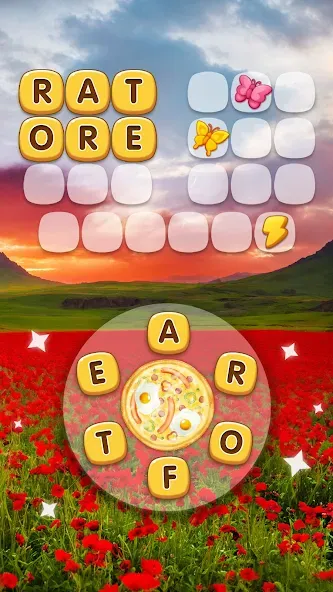 Word Pizza - Word Games на телефон — скачать мод: Безлимитные подсказки и монеты — скриншот 3 Word Pizza - Word Games на телефон — скачать мод: Безлимитные подсказки и монеты — скриншот 3