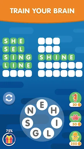 Скачать Word Search Sea: Word Puzzle — Безлимитные подсказки и открыты уровни — скриншот 5
