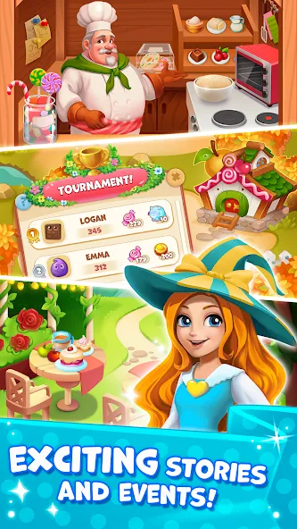 Мод Candy Valley - Match 3 Puzzle — Безлимитные монеты и жизни, скачать APK — скриншот 2 Мод Candy Valley - Match 3 Puzzle — Безлимитные монеты и жизни, скачать APK — скриншот 2