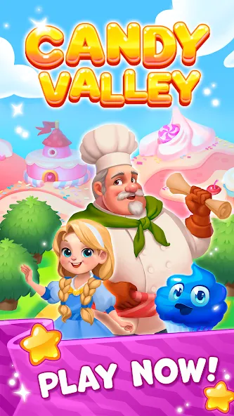 Мод Candy Valley - Match 3 Puzzle — Безлимитные монеты и жизни, скачать APK — скриншот 5 Мод Candy Valley - Match 3 Puzzle — Безлимитные монеты и жизни, скачать APK — скриншот 5