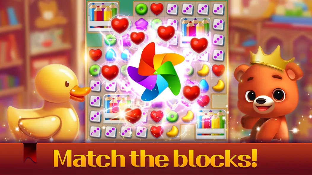 Toy Bear Sweet POP: Match 3 MOD APK: Много монет и жизней — скриншот 2