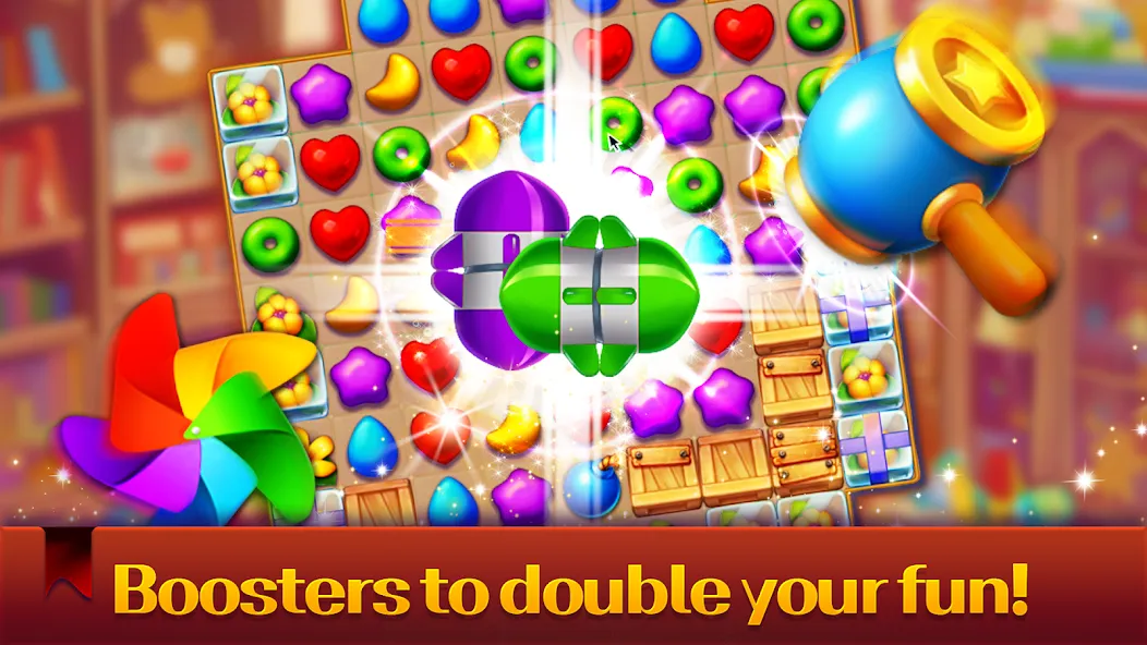 Toy Bear Sweet POP: Match 3 MOD APK: Много монет и жизней — скриншот 3