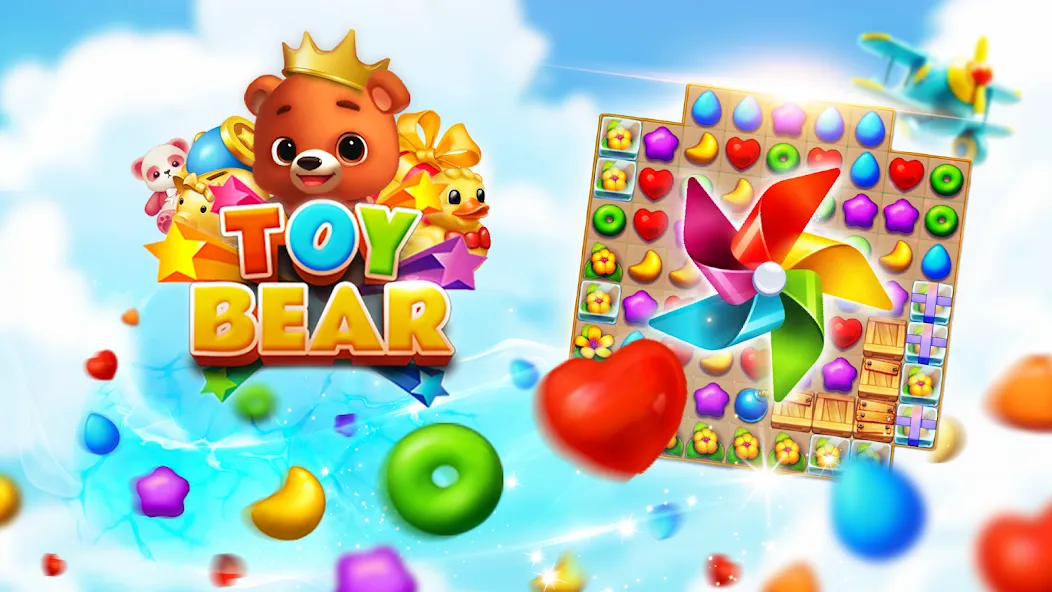 Toy Bear Sweet POP: Match 3 MOD APK: Много монет и жизней — скриншот 5