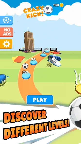 Crazy Kick! Fun Football game (Мод: Безлимитные деньги и все голы) — скачать на Андроид — скриншот 5 Crazy Kick! Fun Football game (Мод: Безлимитные деньги и все голы) — скачать на Андроид — скриншот 5