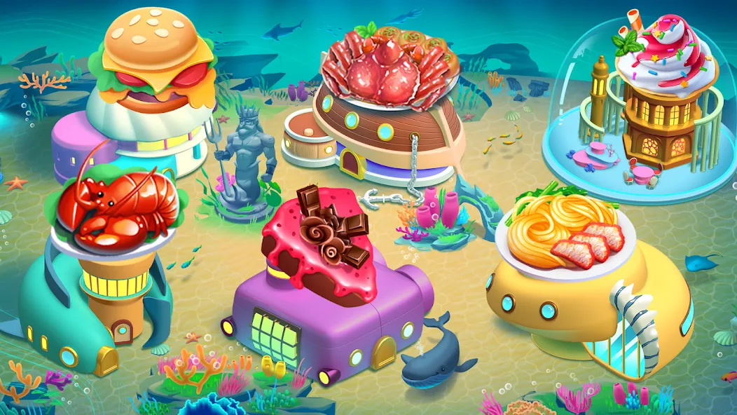 Скачать Cooking Aquarium - A Star Chef последней версии — Много денег и алмазов — скриншот 1