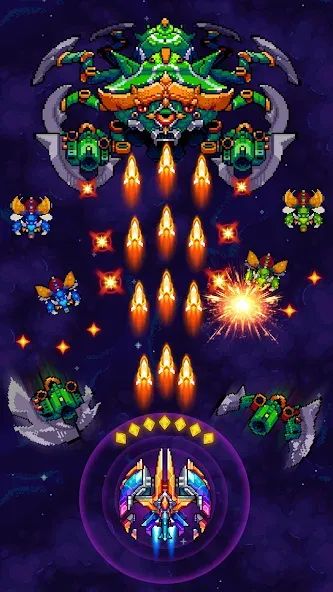 Скачать Galaxiga Arcade Shooting Game Mod APK — Безлимитные монеты и все корабли — скриншот 1 Скачать Galaxiga Arcade Shooting Game Mod APK — Безлимитные монеты и все корабли — скриншот 1