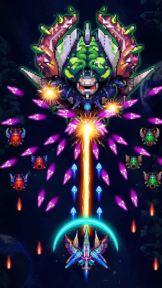 Скачать Galaxiga Arcade Shooting Game Mod APK — Безлимитные монеты и все корабли — скриншот 2 Скачать Galaxiga Arcade Shooting Game Mod APK — Безлимитные монеты и все корабли — скриншот 2