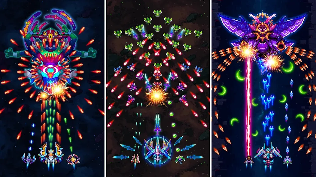 Скачать Galaxiga Arcade Shooting Game Mod APK — Безлимитные монеты и все корабли — скриншот 5 Скачать Galaxiga Arcade Shooting Game Mod APK — Безлимитные монеты и все корабли — скриншот 5