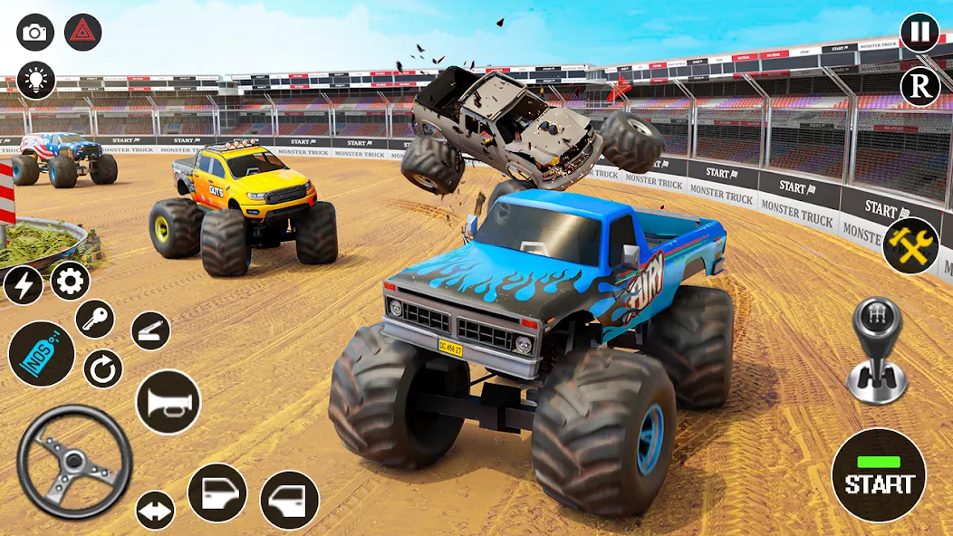 Fearless US Monster Truck Game взлом APK — Безлимитные деньги и все машины — скриншот 1 Fearless US Monster Truck Game взлом APK — Безлимитные деньги и все машины — скриншот 1