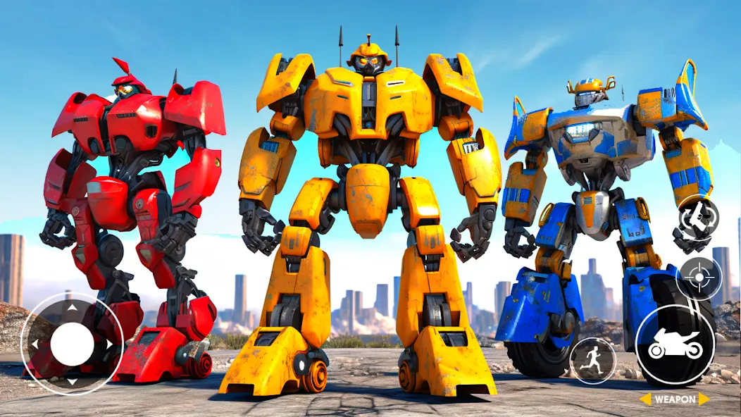 Real Robot Bike Transform Game — последняя версия с модом (Безлимитные деньги и все роботы) — скриншот 2 Real Robot Bike Transform Game — последняя версия с модом (Безлимитные деньги и все роботы) — скриншот 2