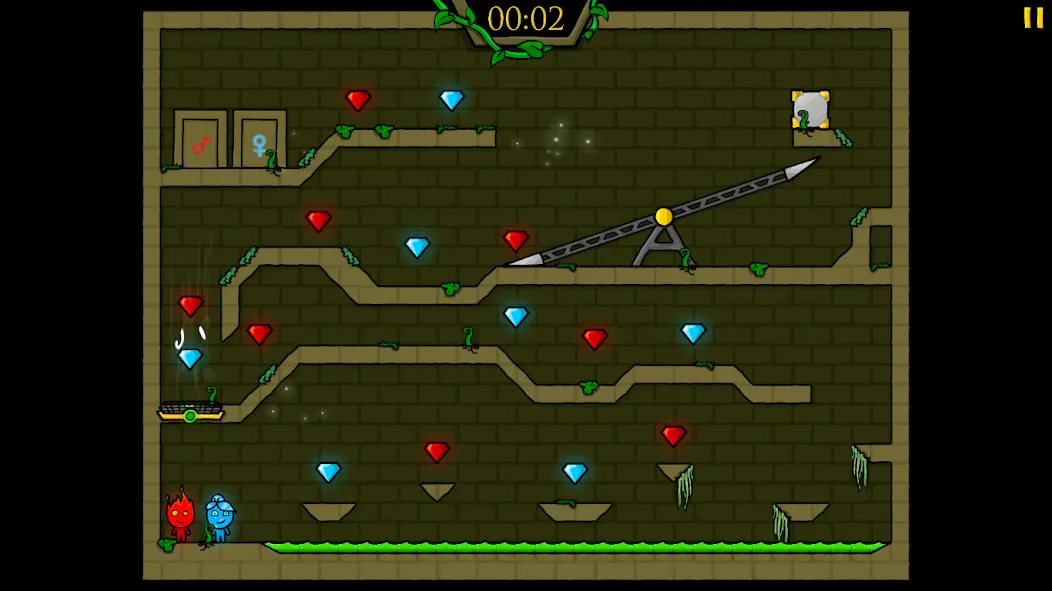 Мод Fireboy & Watergirl: Forest — Открыты все уровни и бессмертие, скачать APK — скриншот 4 Мод Fireboy & Watergirl: Forest — Открыты все уровни и бессмертие, скачать APK — скриншот 4