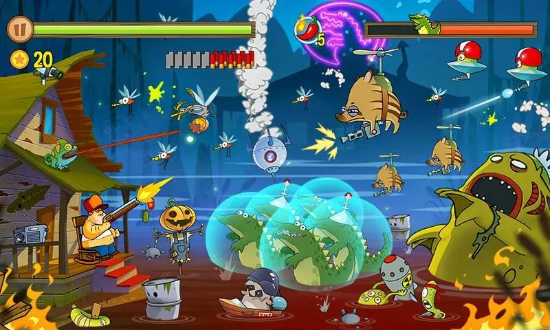 Swamp Attack MOD APK: Безлимитные монеты и усиленное оружие — скриншот 4 Swamp Attack MOD APK: Безлимитные монеты и усиленное оружие — скриншот 4