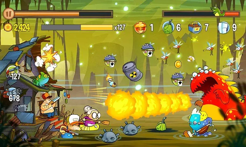 Swamp Attack MOD APK: Безлимитные монеты и усиленное оружие — скриншот 5 Swamp Attack MOD APK: Безлимитные монеты и усиленное оружие — скриншот 5