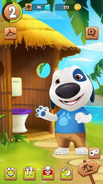 My Talking Hank взломанный APK — Безлимитные монеты и открыты все предметы — скриншот 1