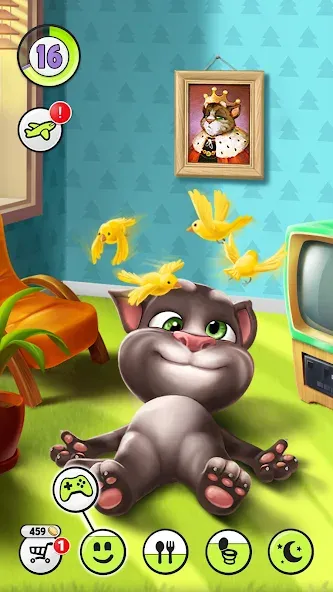 My Talking Tom бесплатно на Андроид — мод: Безлимитные деньги и одежда — скриншот 1