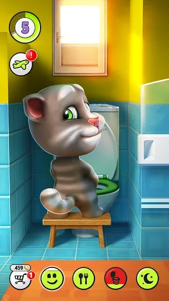 My Talking Tom бесплатно на Андроид — мод: Безлимитные деньги и одежда — скриншот 2