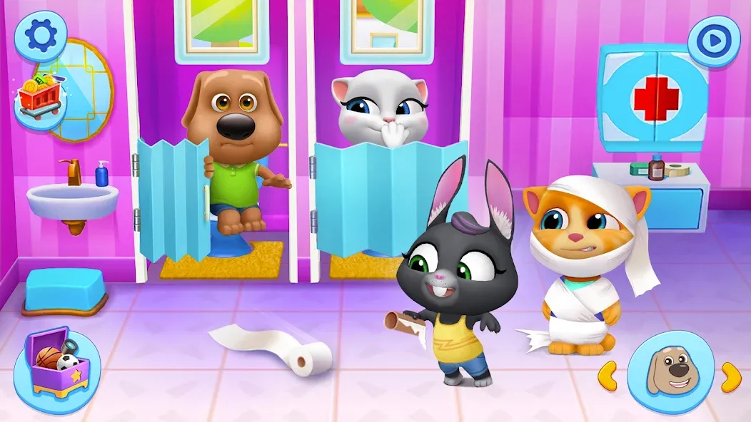 My Talking Tom Friends MOD APK скачать на Андроид — Безлимитные монеты и все персонажи — скриншот 2
