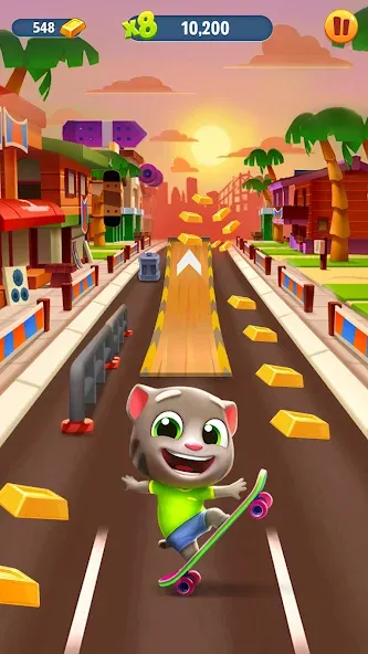 Talking Tom Gold Run — Безлимитные монеты и энергия, скачать мод APK — скриншот 1