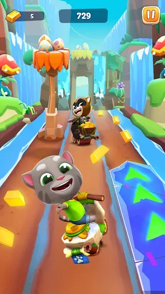 Скачать Talking Tom Time Rush мод — Безлимитные монеты и все персонажи — скриншот 1