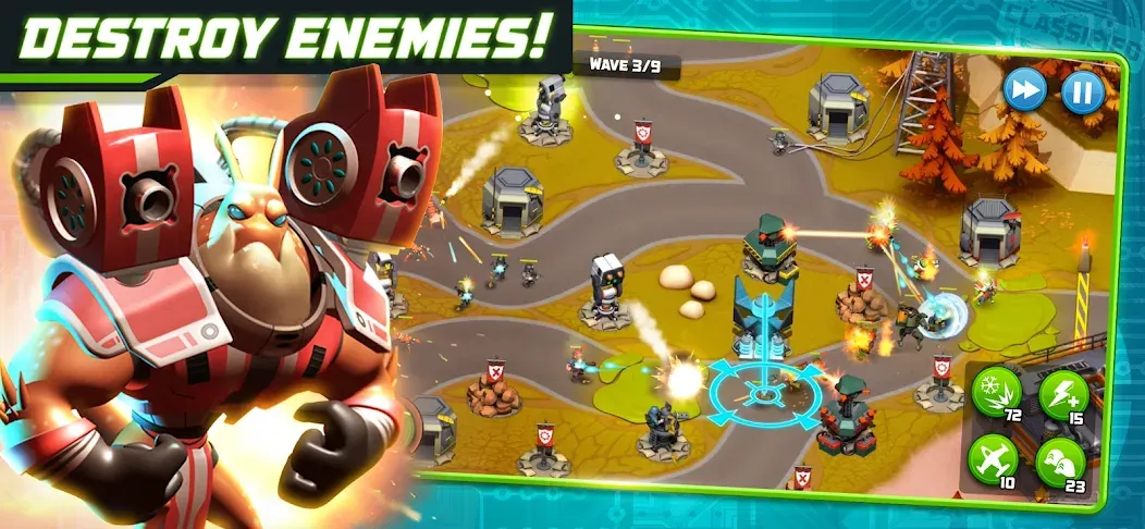 Alien Creeps - Tower Defense (Мод: Безлимитные деньги и все уровни открыты) — скачать на Андроид — скриншот 2