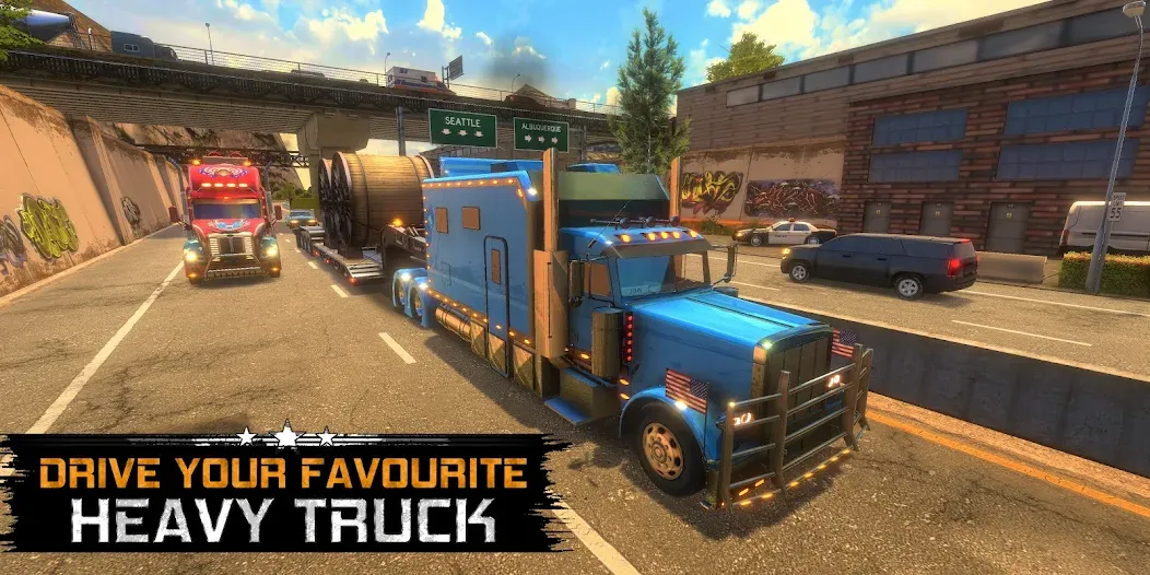 Truck Simulator USA Revolution мод на Андроид: Безлимитные деньги и топливо — скриншот 1