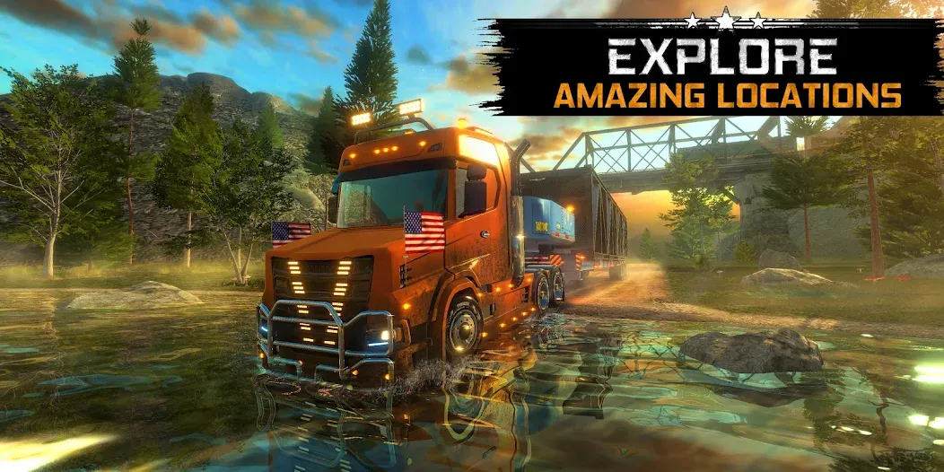 Truck Simulator USA Revolution мод на Андроид: Безлимитные деньги и топливо — скриншот 2