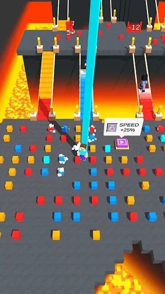 Скачать Craft Bridge Race мод — Безлимитные ресурсы и быстрый бег — скриншот 3