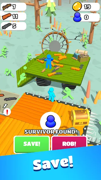 Zombie Raft — Много денег и ресурсов, скачать мод APK — скриншот 4 Zombie Raft — Много денег и ресурсов, скачать мод APK — скриншот 4