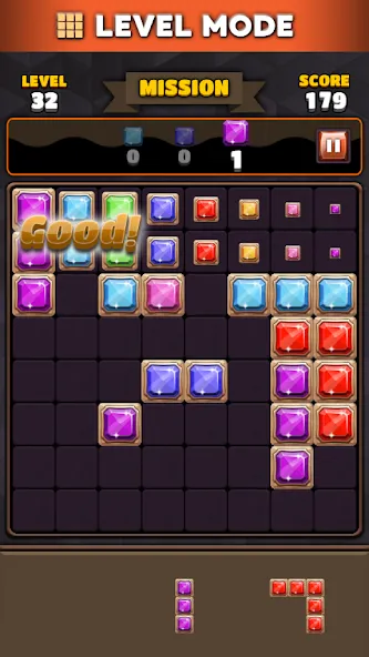 Block Puzzle 8x8 бесплатно на Андроид — мод: Без рекламы и бесконечные ходы — скриншот 3 Block Puzzle 8x8 бесплатно на Андроид — мод: Без рекламы и бесконечные ходы — скриншот 3