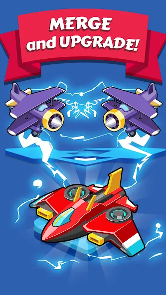 Скачать мод Merge Planes Idle Plane Game — Безлимитные деньги и самолеты — скриншот 2