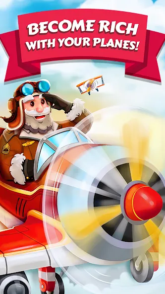 Скачать мод Merge Planes Idle Plane Game — Безлимитные деньги и самолеты — скриншот 3