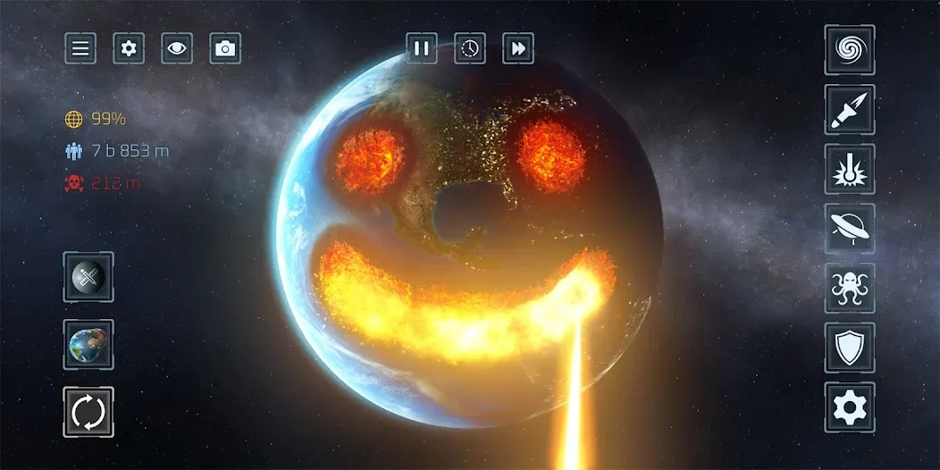 Solar Smash MOD APK: Все планеты и бесконечное оружие — скриншот 1