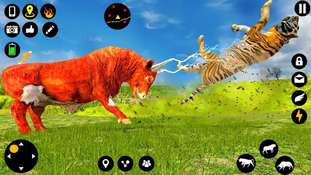 Angry Bull Attack Fight Games на телефон — скачать мод: Безлимитные деньги и здоровье — скриншот 2