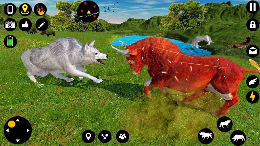 Angry Bull Attack Fight Games на телефон — скачать мод: Безлимитные деньги и здоровье — скриншот 3