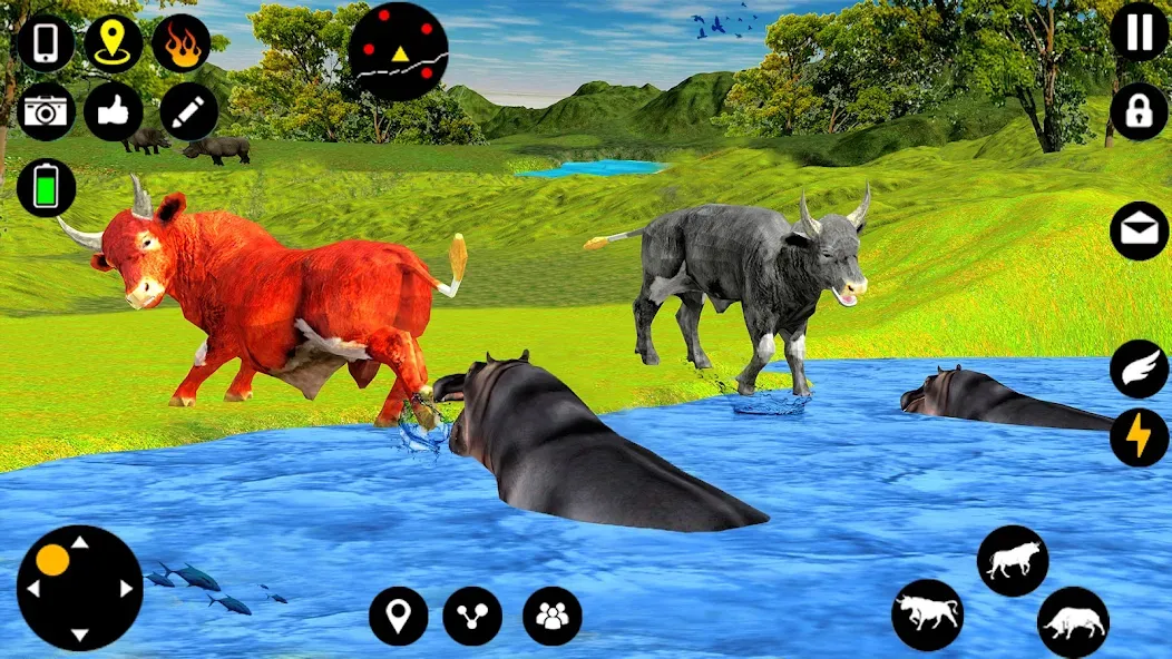 Angry Bull Attack Fight Games на телефон — скачать мод: Безлимитные деньги и здоровье — скриншот 4