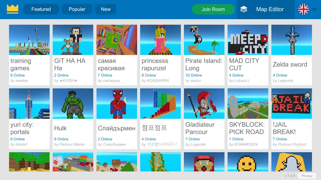 Мод Parkour Craft: Online PvP Game — Безлимитные монеты и ускоренный бег, скачать APK — скриншот 2