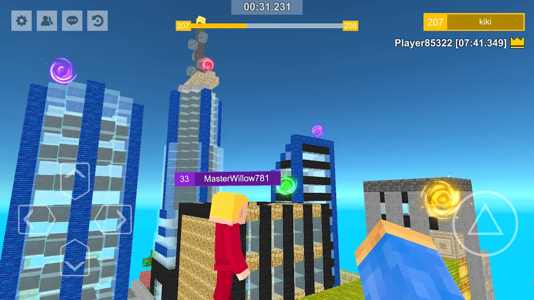 Мод Parkour Craft: Online PvP Game — Безлимитные монеты и ускоренный бег, скачать APK — скриншот 4